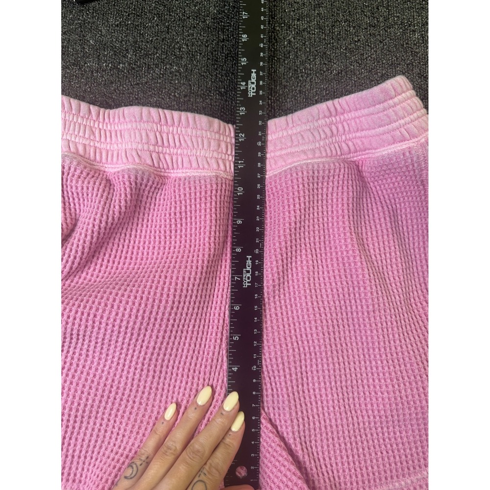 Aerie Pink Waffle Knit Lounge Shorts with Pockets Womens Medium - Picture 6 of 9